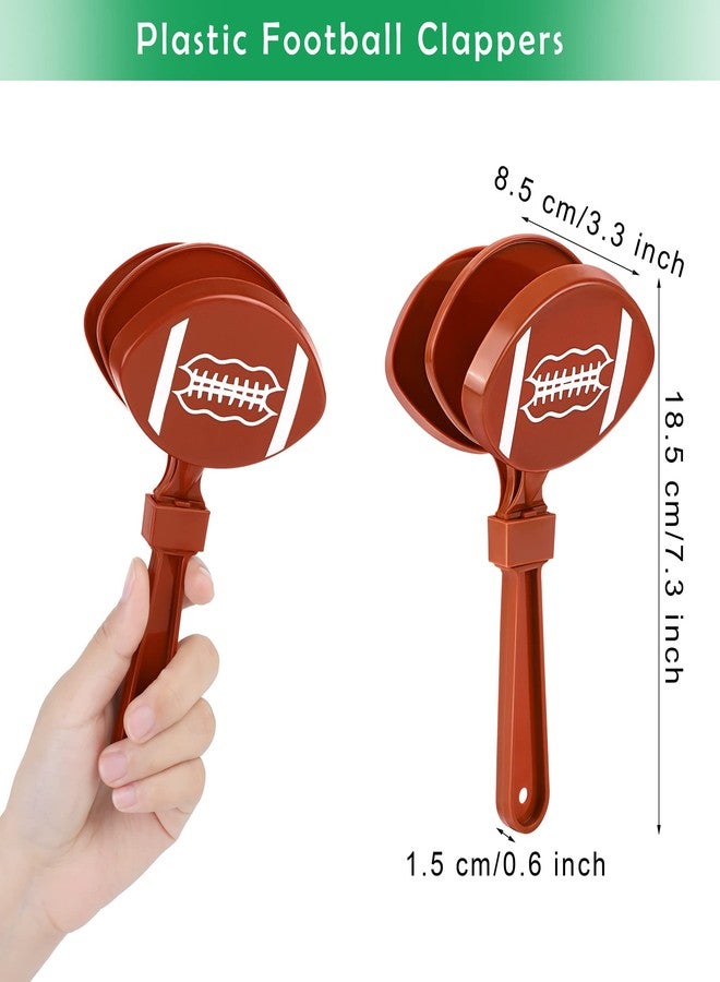 Elcoho 24 Pack Plastic Football Clappers Football Noise Makers Hand Clappers Football Match Accessories Noisemakers for Football Events Party Cheer Supplies - Image 2
